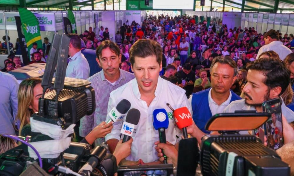 Daniel Vilela concede entrevista na abertura do Goiás Social em Anápolis
