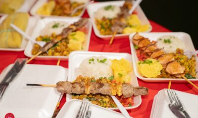 Governo de Goiás está com inscrições abertas para a Vila Gastronômica do Natal do Bem 2026 - mesa posta com quatro pratinhos de jantinha