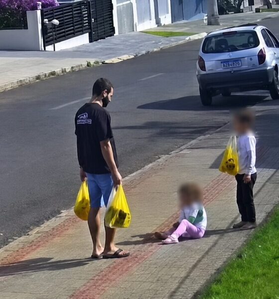Vídeo mostra homem chutando filha de 3 anos e caso mobiliza investigação no Paraná